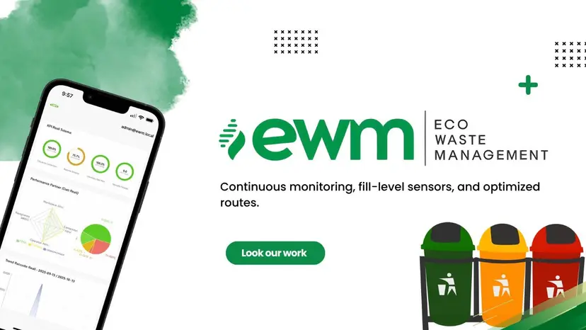 Eco Waste Management - Professional web application screenshot showcasing React, TypeScript, Ant Design, PostgreSQL, Supabase development